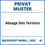 Absage Des Termins Privat Muster WORD