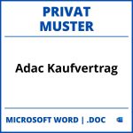 Adac Muster Kaufvertrag Privat WORD