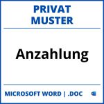 Anzahlung Muster Privat WORD