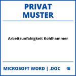 Arbeitsunfähigkeit Privat Muster Kohlhammer WORD