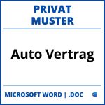 Auto Vertrag Privat Muster WORD