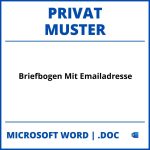 Briefbogen Privat Muster Mit Emailadresse WORD