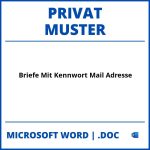 Briefe Muster Mit Kennwort Privat Mail Adresse WORD