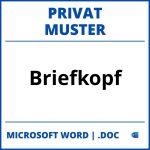 Briefkopf Privat Muster WORD