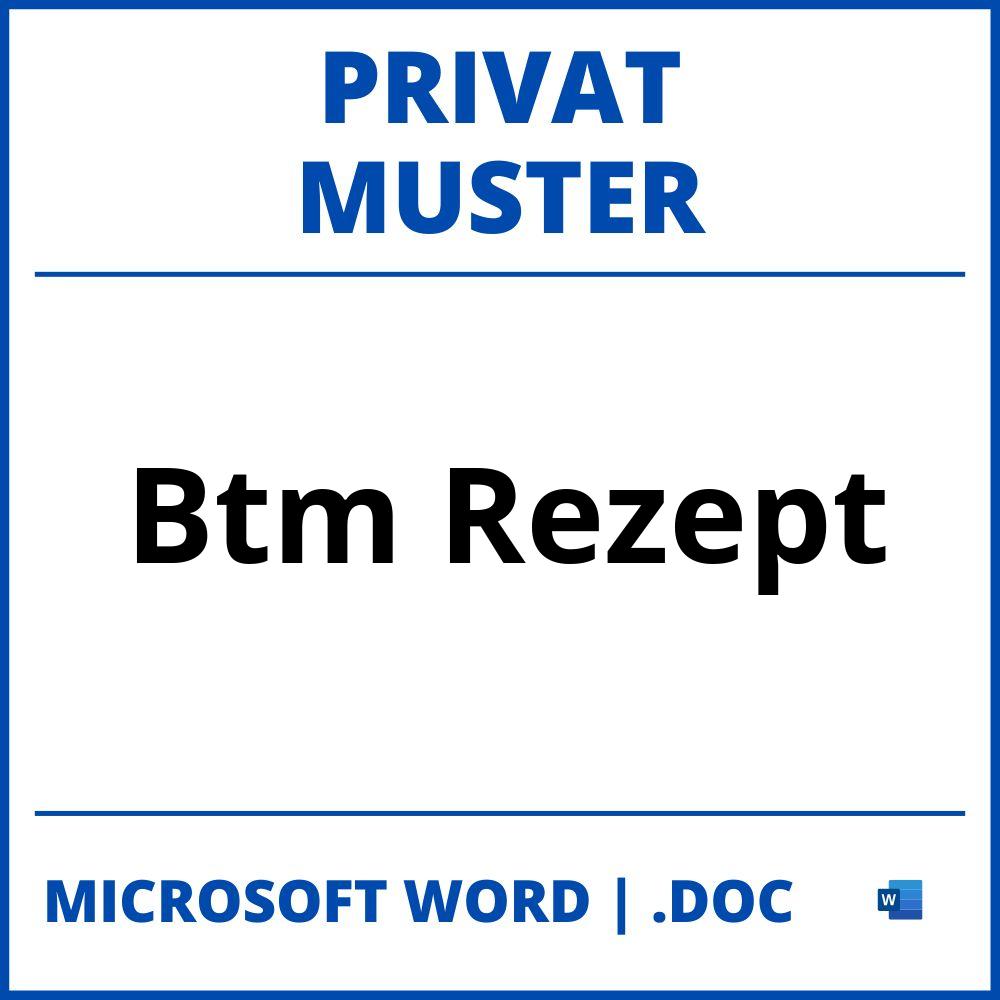 Btm Rezept Muster Privat