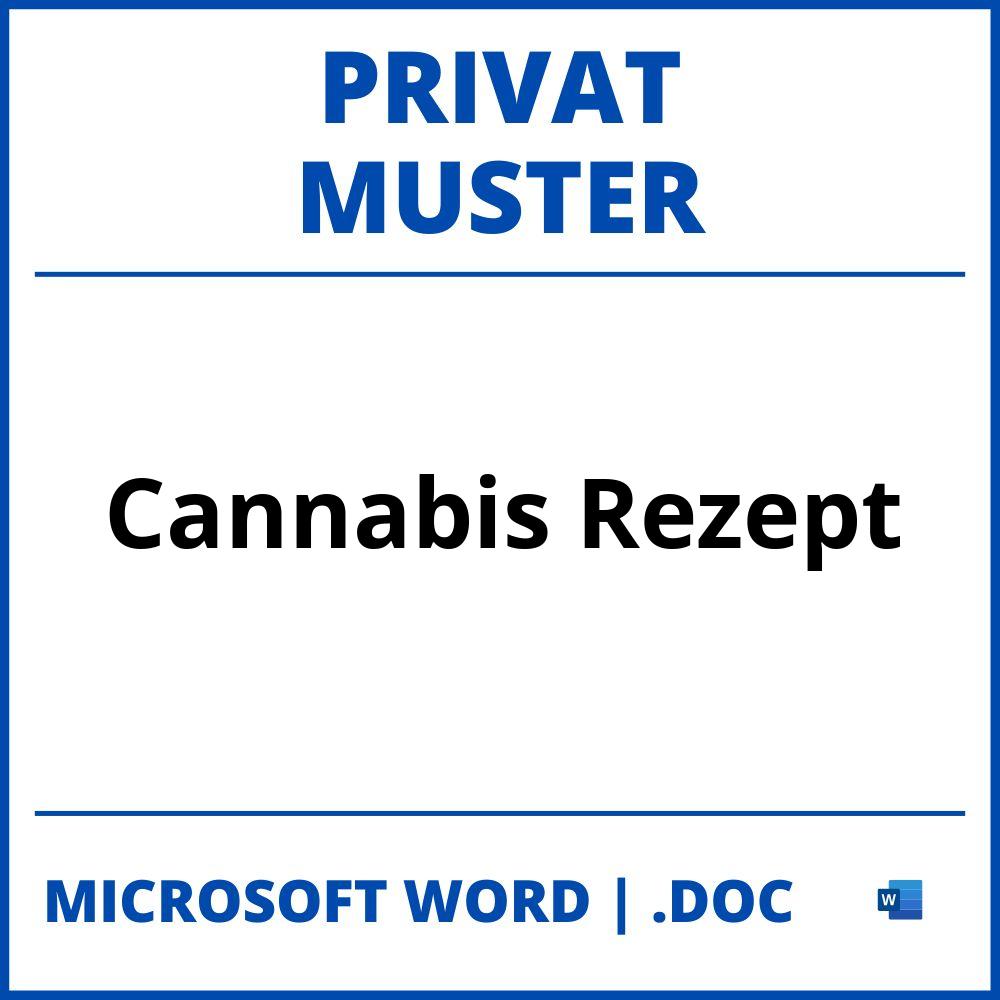 Cannabis Rezept Muster Privat