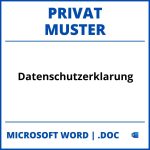 Datenschutzerklärung Muster Privat WORD