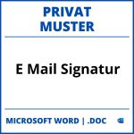 E Mail Signatur Privat Muster WORD
