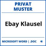 Ebay Privat Klausel Muster WORD