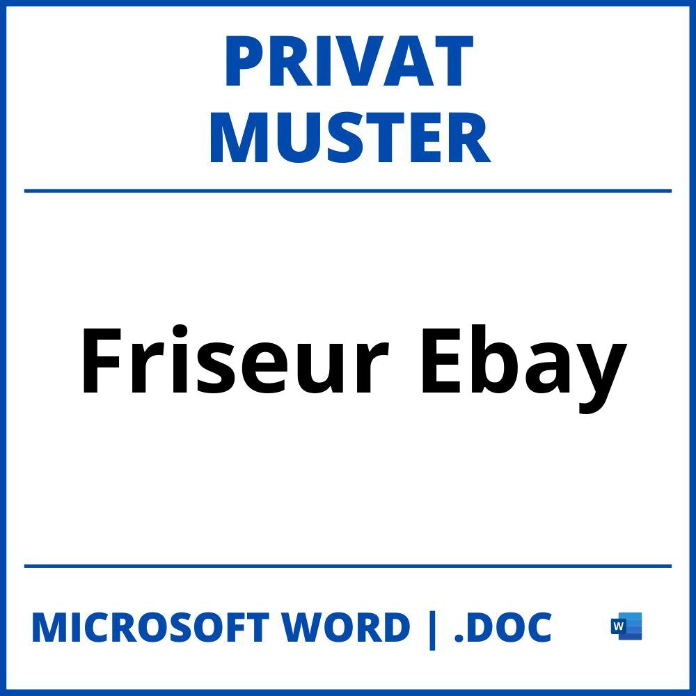 Privat Friseur Müster Ebay