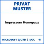 Impressum Privat Homepage Muster WORD