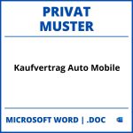 Kaufvertrag Auto Privat Muster Mobile WORD