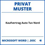 Kaufvertrag Auto Privat Muster Tüv Nord WORD