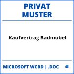 Kaufvertrag Badmöbel Muster Privat WORD
