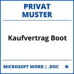 Muster Kaufvertrag Boot Privat WORD