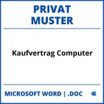 Kaufvertrag Computer Privat Muster WORD