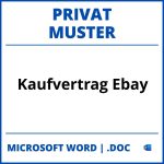Kaufvertrag Muster Privat Ebay WORD