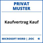 Muster Kaufvertrag Kauf Privat WORD