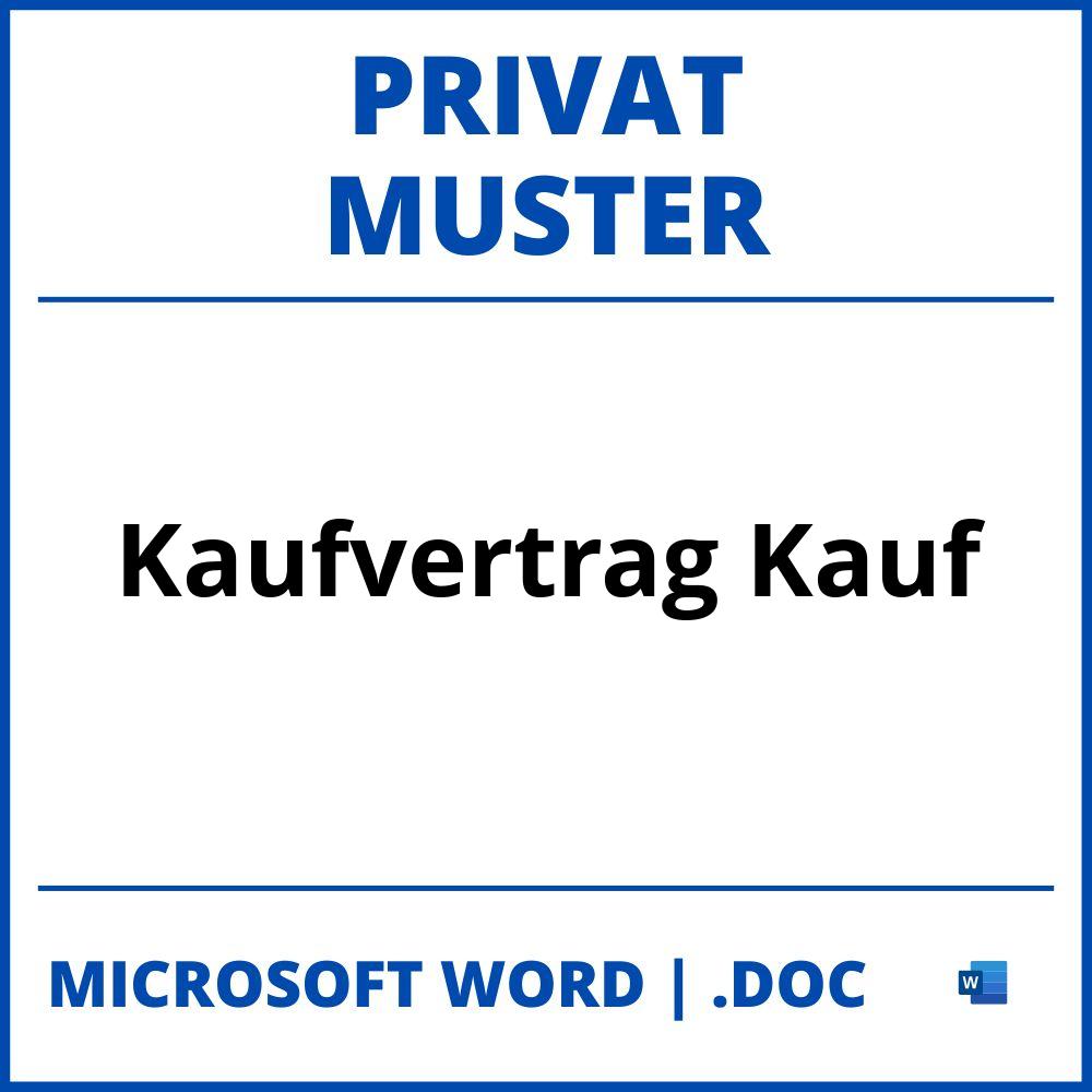 Muster Kaufvertrag Kauf Privat