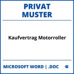 Muster Kaufvertrag Motorroller Privat WORD