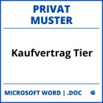 Kaufvertrag Muster Tier Privat WORD