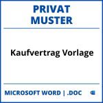 Kaufvertrag Privat Vorlage Muster WORD