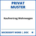 Kaufvertrag Wohnwagen Privat Muster WORD