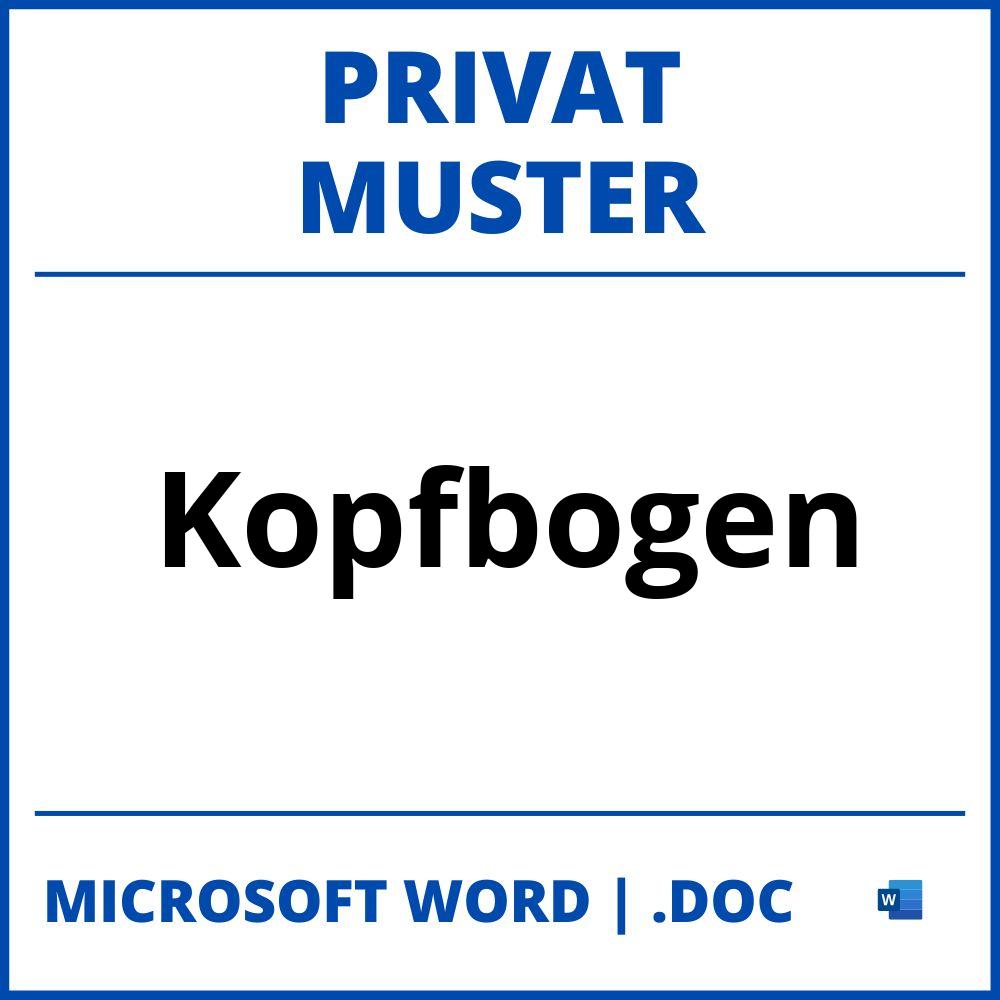 Muster Kopfbogen Privat