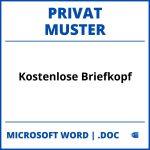 Kostenlose Briefkopf Privat Muster WORD