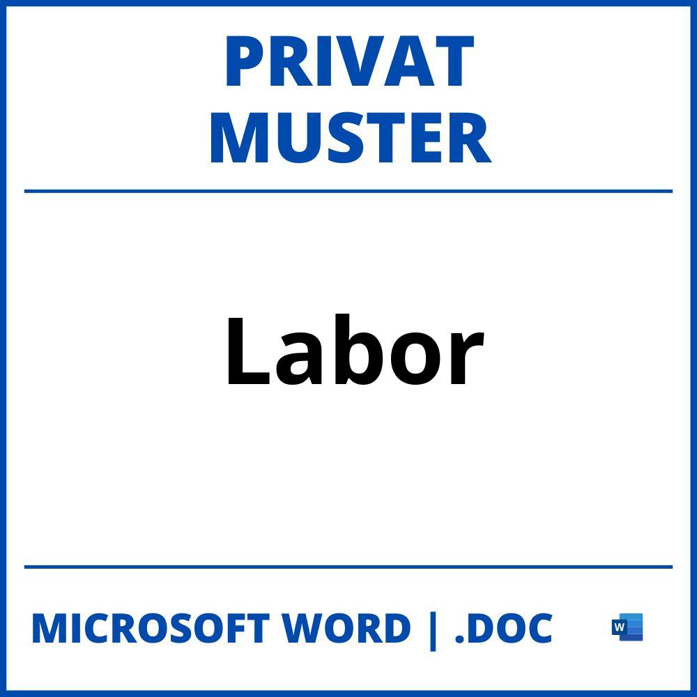 Labor Privat Muster