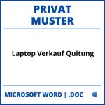 Laptop Privat Verkauf Quitung Muster WORD