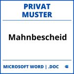 Mahnbescheid Muster Privat WORD