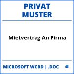 Mietvertrag Privat An Firma Muster WORD