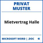 Mietvertrag Halle Privat Muster WORD