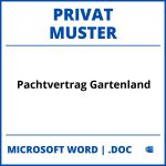 Muster Pachtvertrag Gartenland Privat WORD