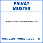 Privat Placement Memorandum Inhalt Beispiel Muster WORD