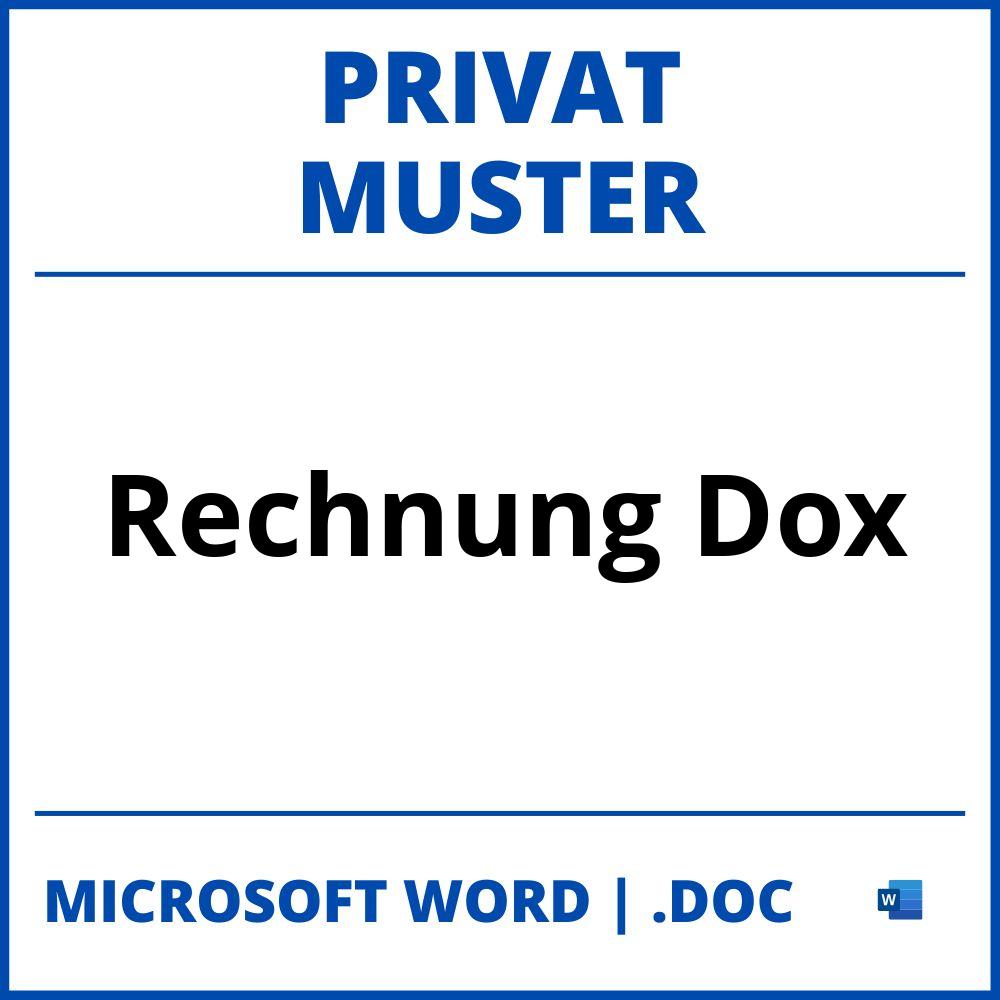 Privat Rechnung Muster Dox