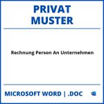 Rechnung Privat Person An Unternehmen Muster WORD