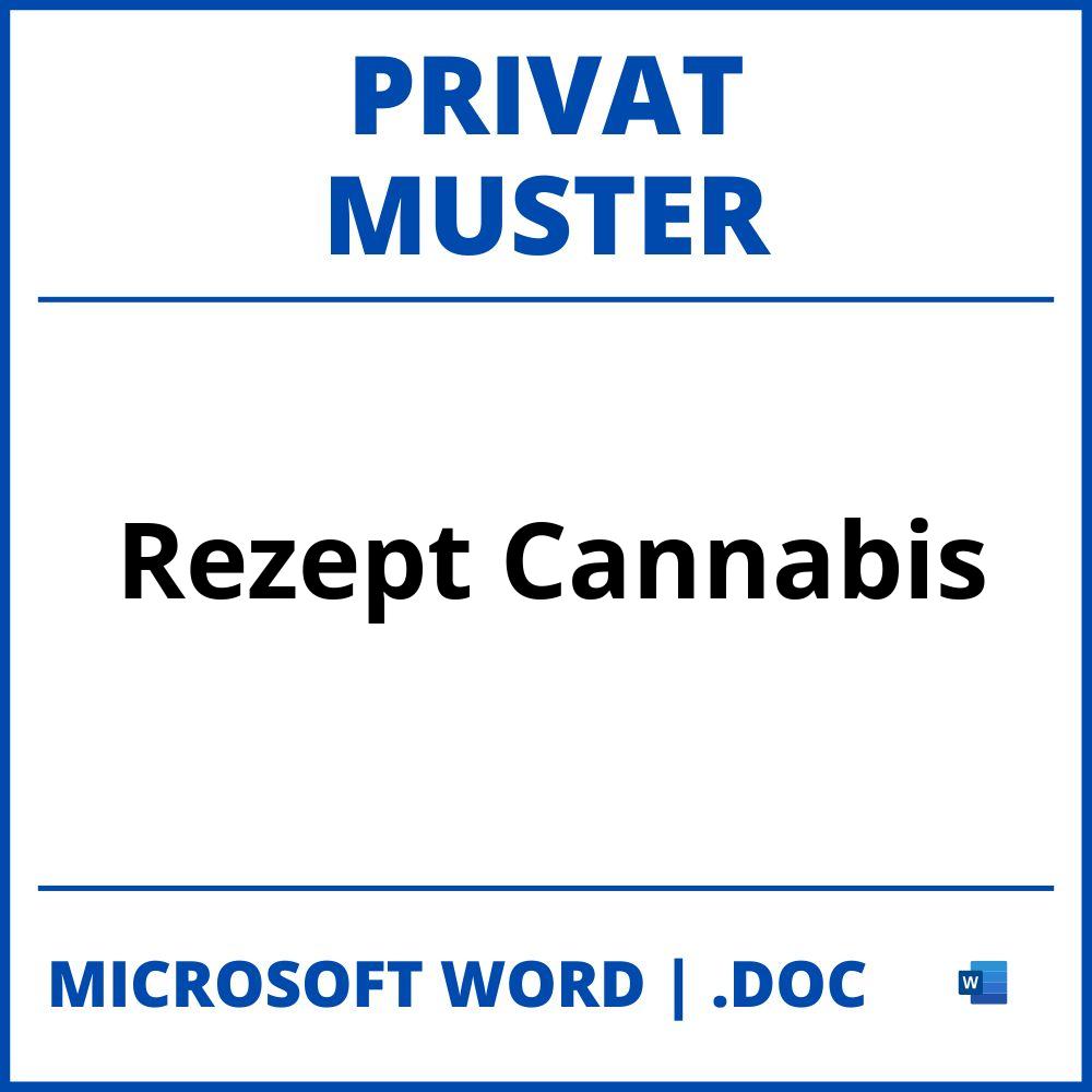 Muster Rezept Cannabis Privat