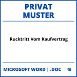 Rücktritt Vom Kaufvertrag Privat Muster WORD
