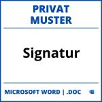 Muster Signatur Privat WORD