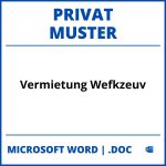 Vermietung Wefkzeuv Privat Muster WORD