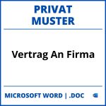 Vertrag Privat An Firma Muster WORD