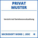 Verzicht Auf Darlehensrückzahlung Muster Privat WORD