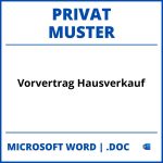 Vorvertrag Hausverkauf Privat Muster WORD