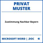 Zustimmung Nachbar Muster Privat Bayern WORD